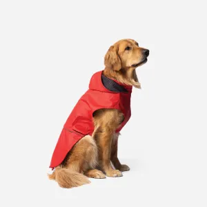 Aden 2.0 Dog Raincoat Red – Waterproof, Adjustable Fit, Reflective Piping & UV Protection