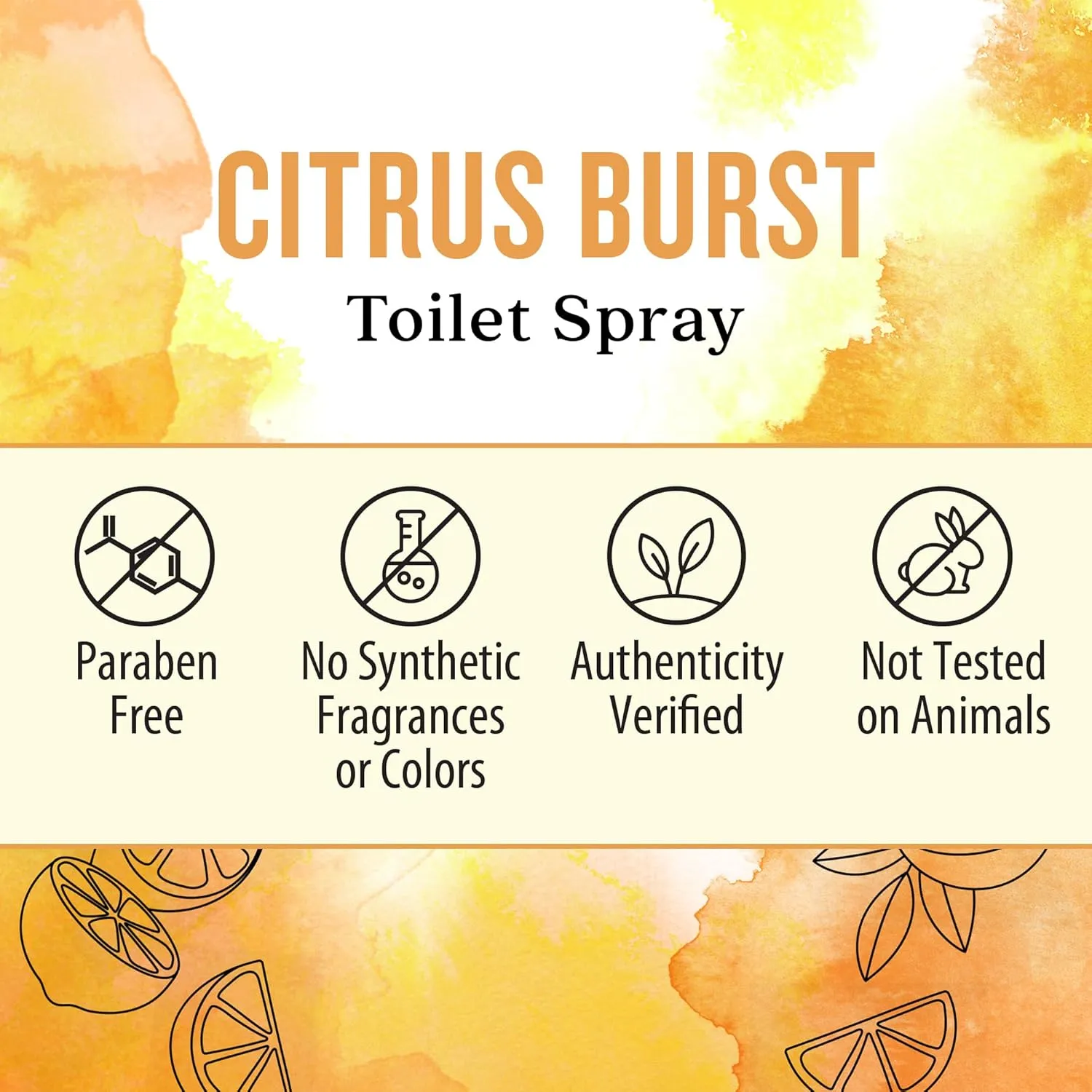 Aura Cacia Citrus Burst Toilet Spray 2 Fl. oz. - Light Aroma, No Synthetic Fragrances