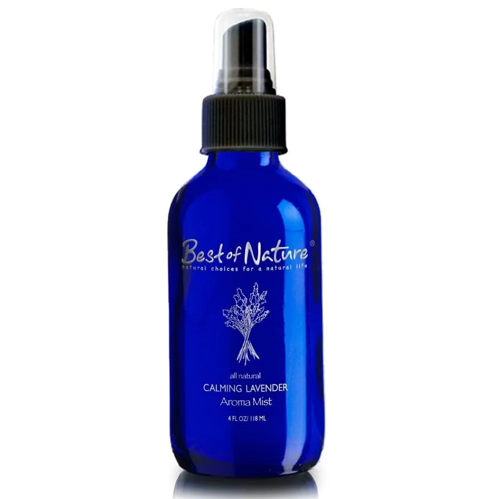 Best of Nature Calming Lavender Aroma Mist: 100% Natural Lavender Spray for Relaxation, Freshening Rooms, and Refreshing LinensPure Essential Oil Air Freshener