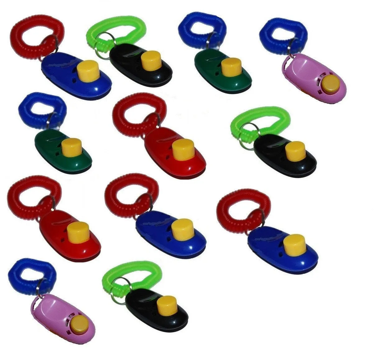 Big Button Training Clickers with Wrist Band