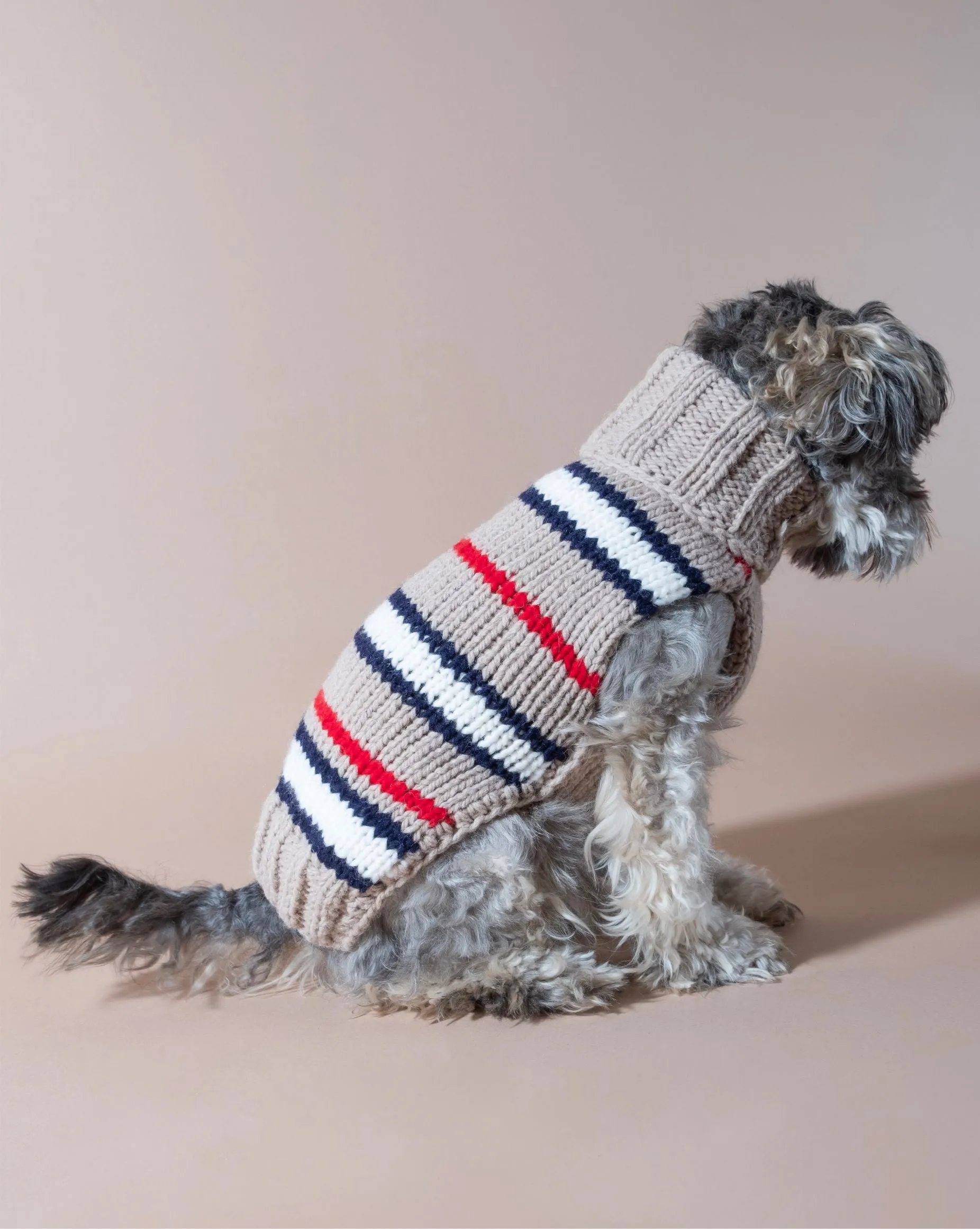 Book Club Tan Striped Alpaca Sweater