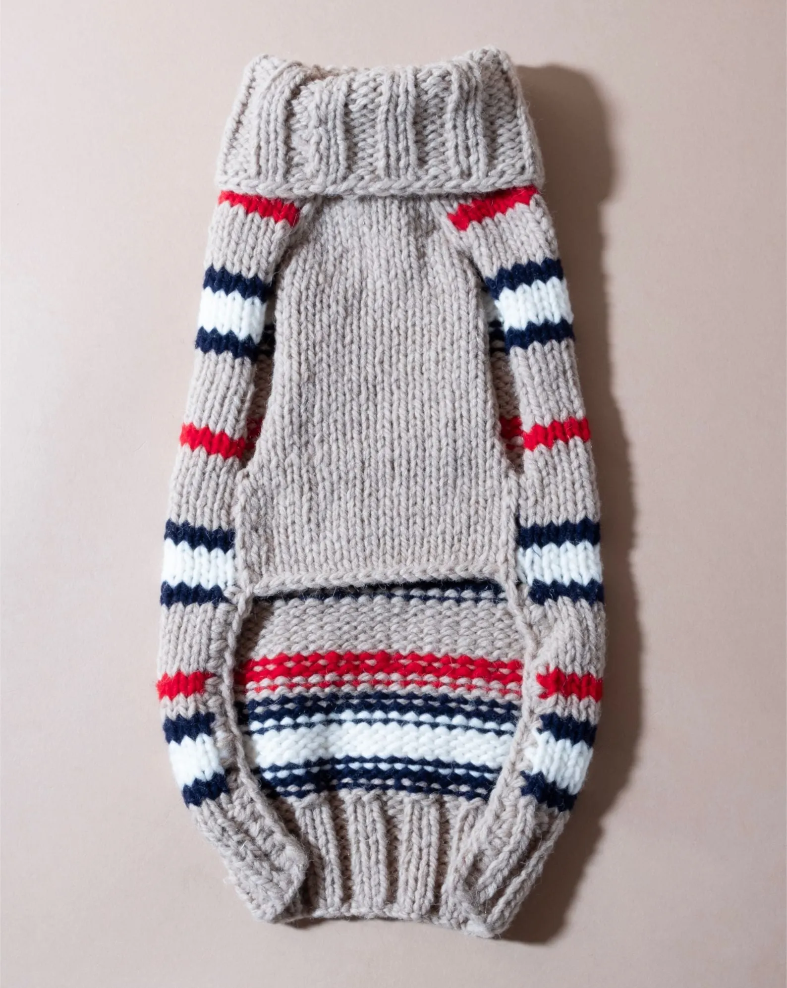 Book Club Tan Striped Alpaca Sweater