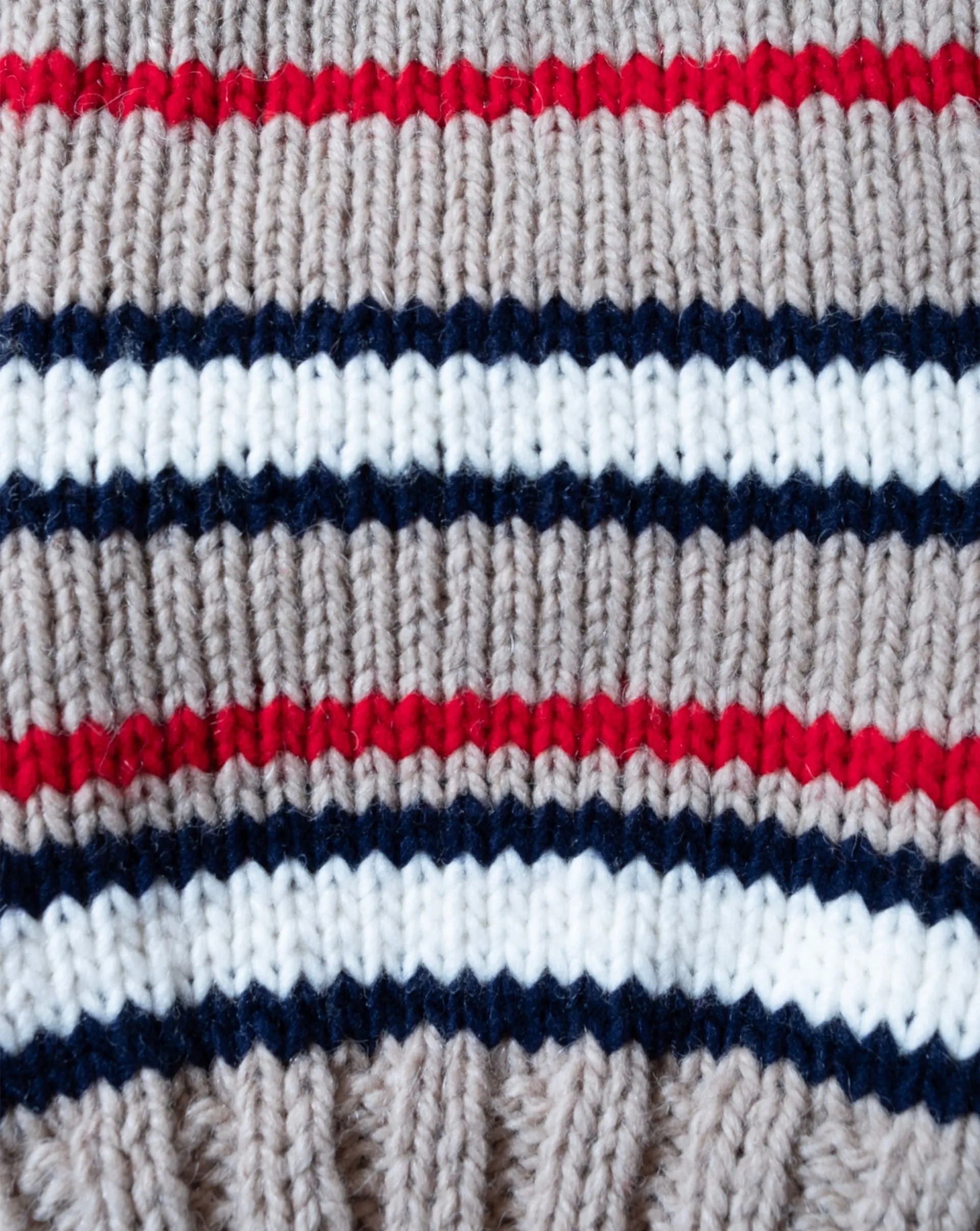 Book Club Tan Striped Alpaca Sweater