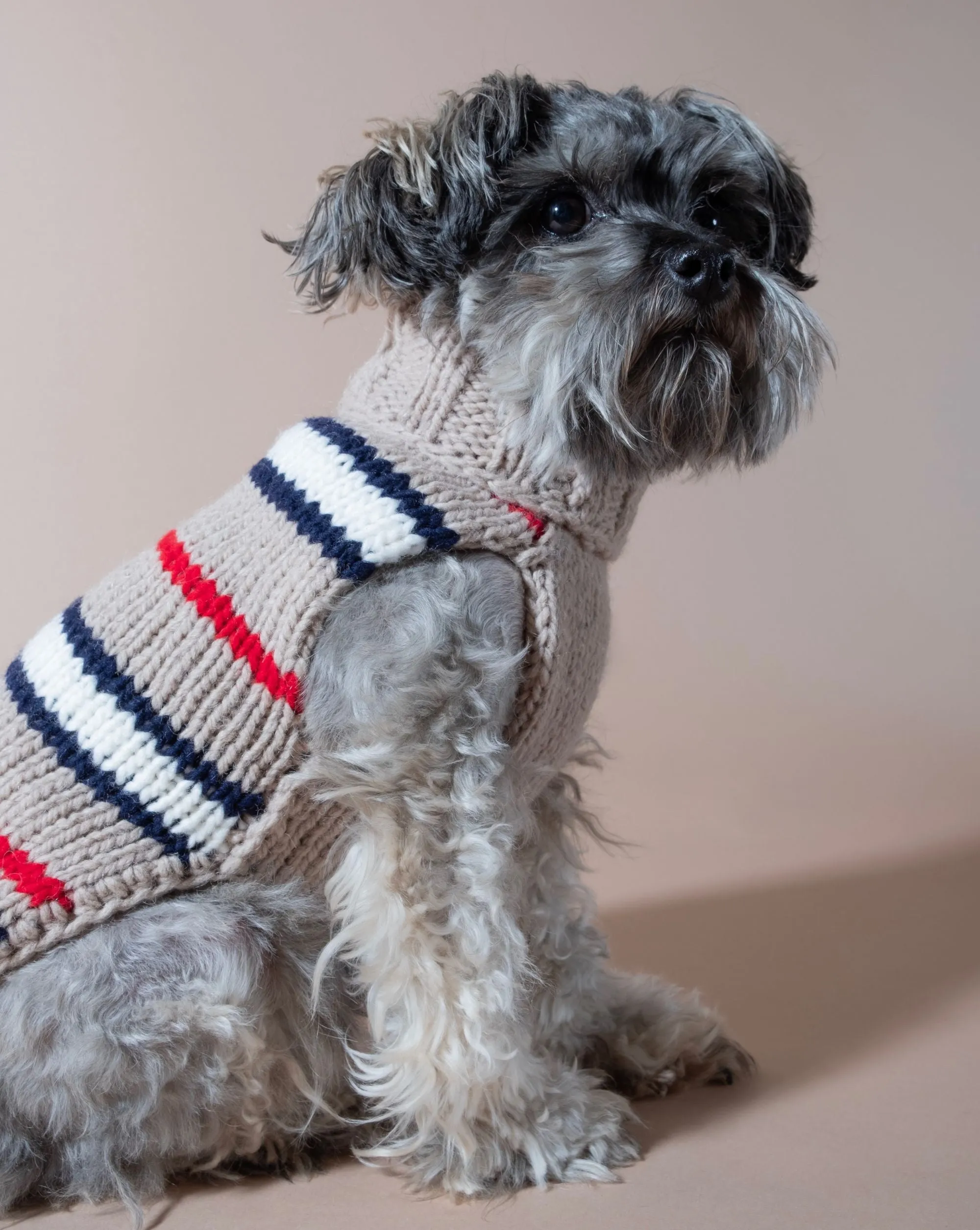 Book Club Tan Striped Alpaca Sweater