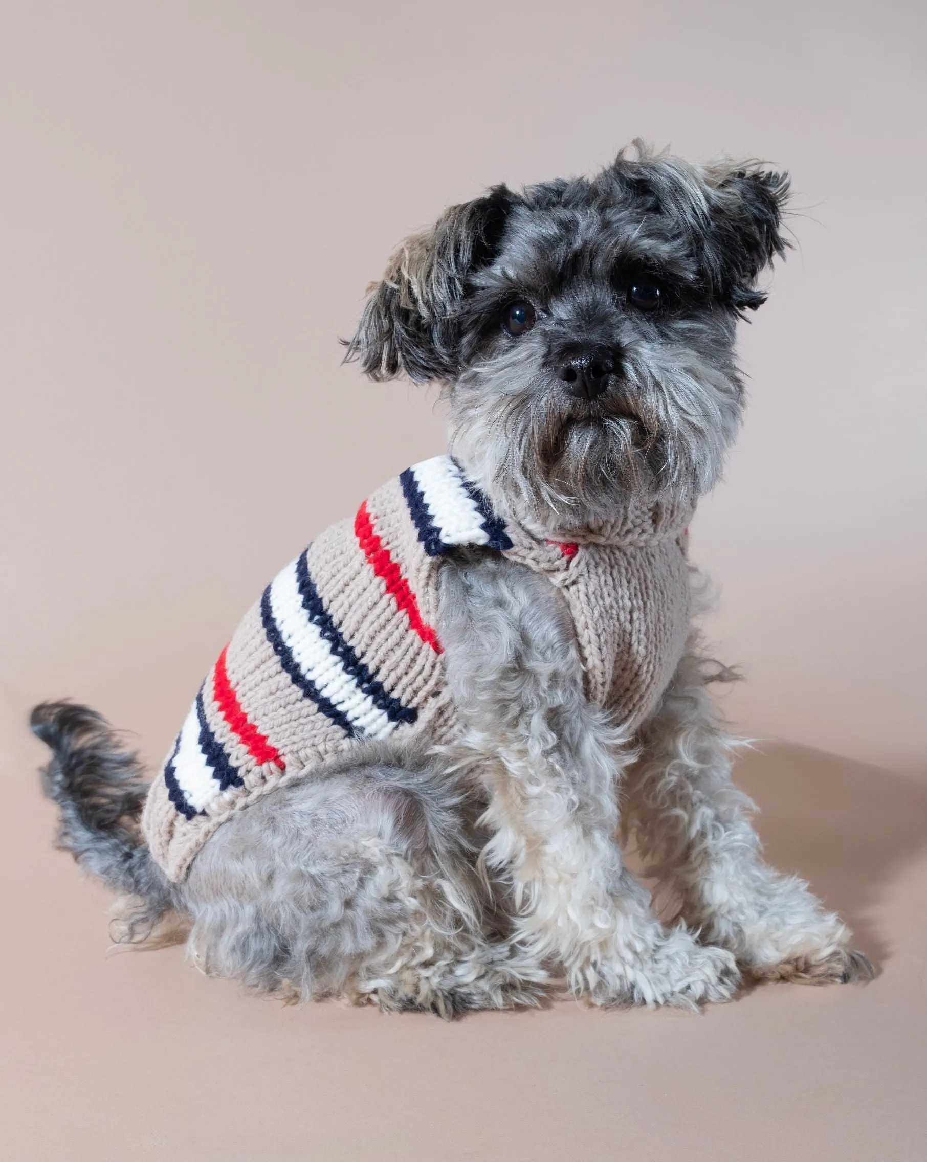 Book Club Tan Striped Alpaca Sweater