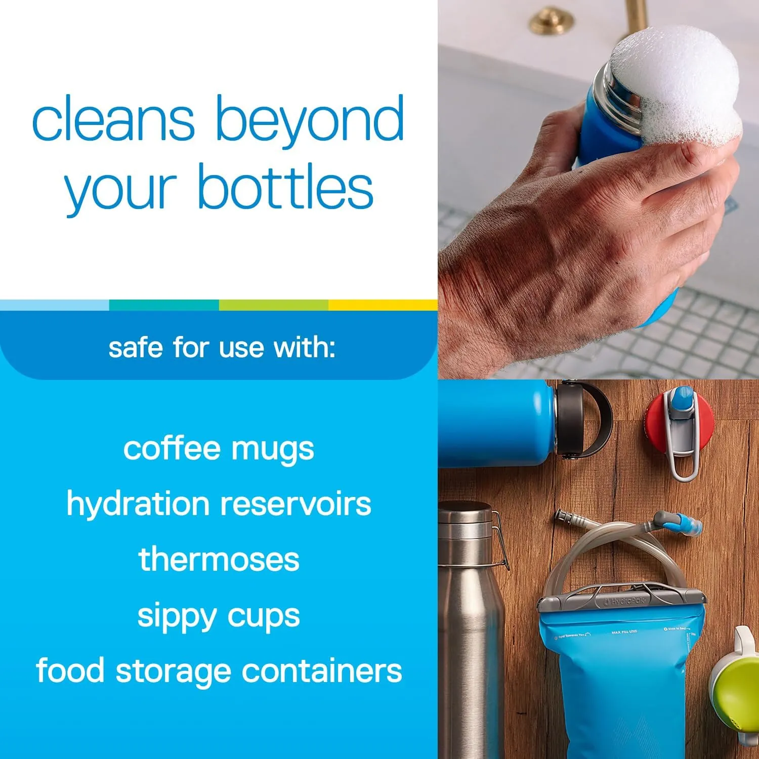 Bottle Bright - Clean Stainless Steel, Thermos, Tumbler, Insulated and Reusable Water Bottles  Cleaning Tablets are Easy and Safe to Use