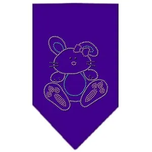 Bunny Rhinestone Bandana Purple Small