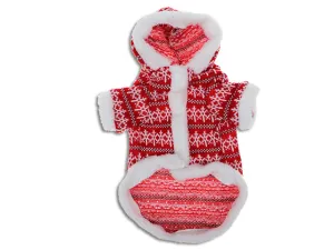 Christmas Knitted Ugly Sweater Pet Jacket With A Hood