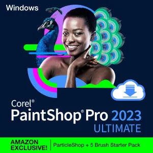Corel PaintShop Pro 2023 Ultimate | Powerful Photo Editing & Graphic Design Software   Creative Suite | Amazon Exclusive ParticleShop   5 Brush Starter Pack [PC Download]