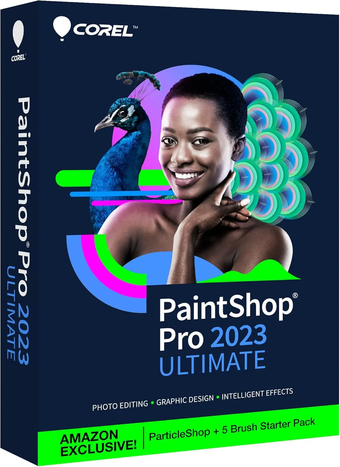 Corel PaintShop Pro 2023 Ultimate | Powerful Photo Editing & Graphic Design Software   Creative Suite | Amazon Exclusive ParticleShop   5 Brush Starter Pack [PC Key Card]