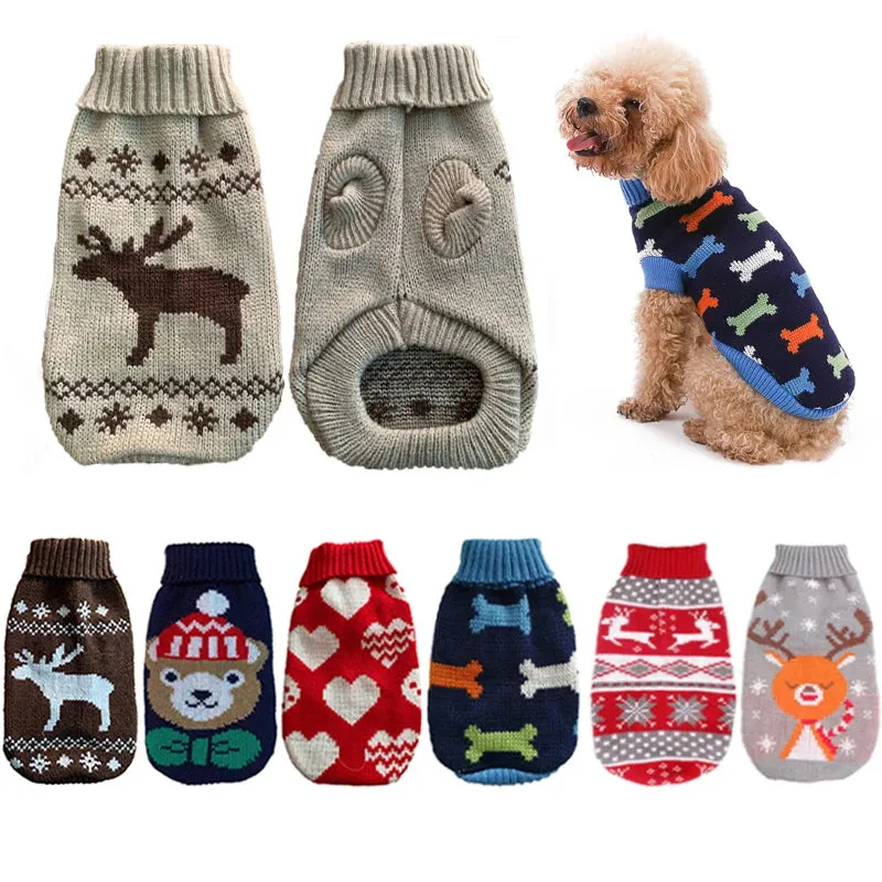 Cozy Knitted Dog Sweater for Small & Medium Dogs