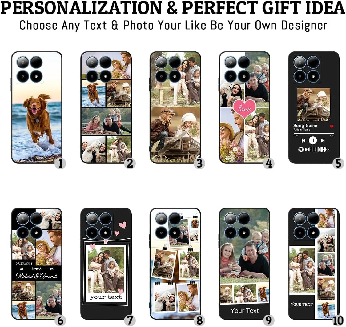Custom Case Compatible with Boost Summit 5G, Spotify Code Photo Personalized Customized Music Player Song Plaque Image Text Picture Design Shockproof Black Soft Cover Shell