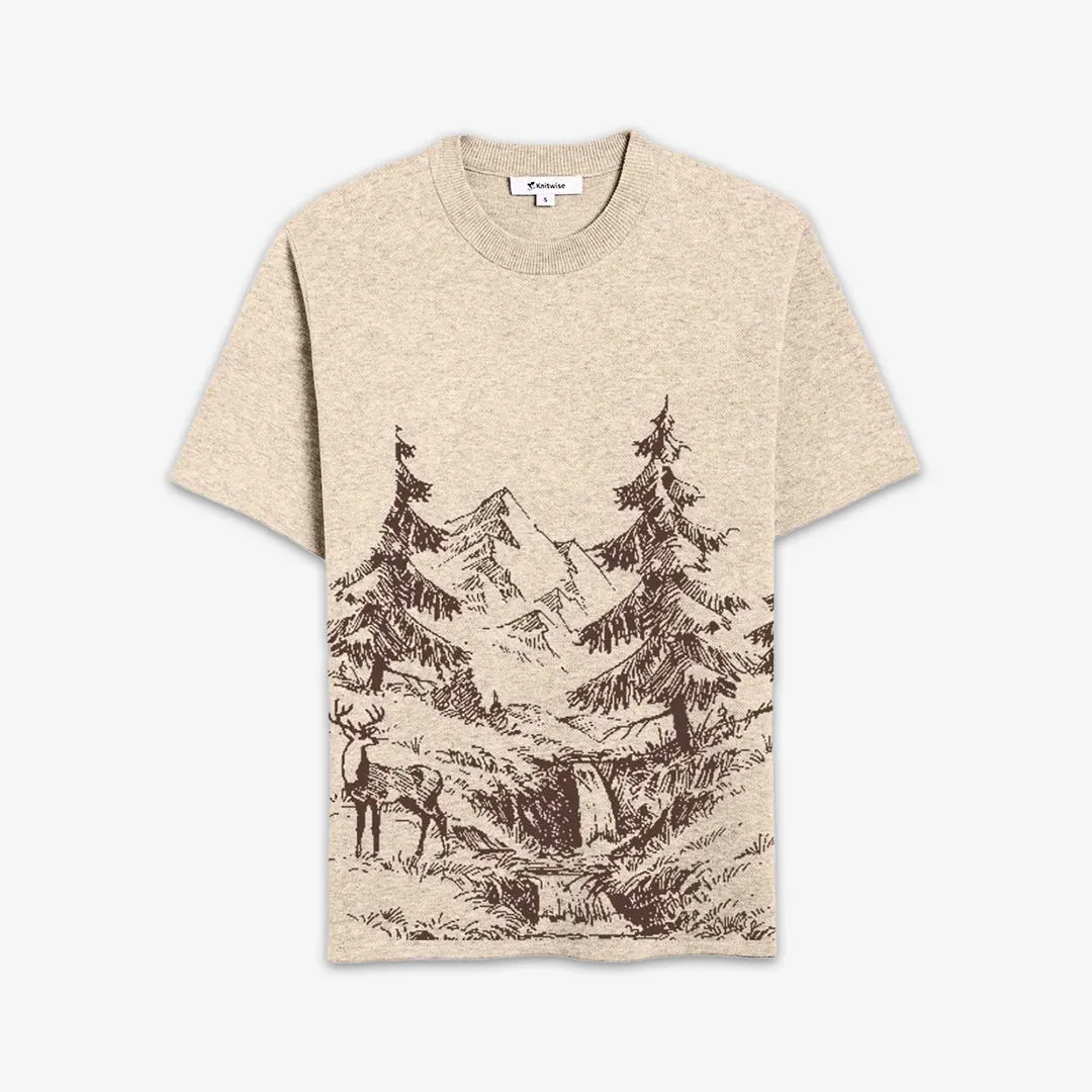 Custom Short Sleeve Crewneck Sweater with Any Idea You have