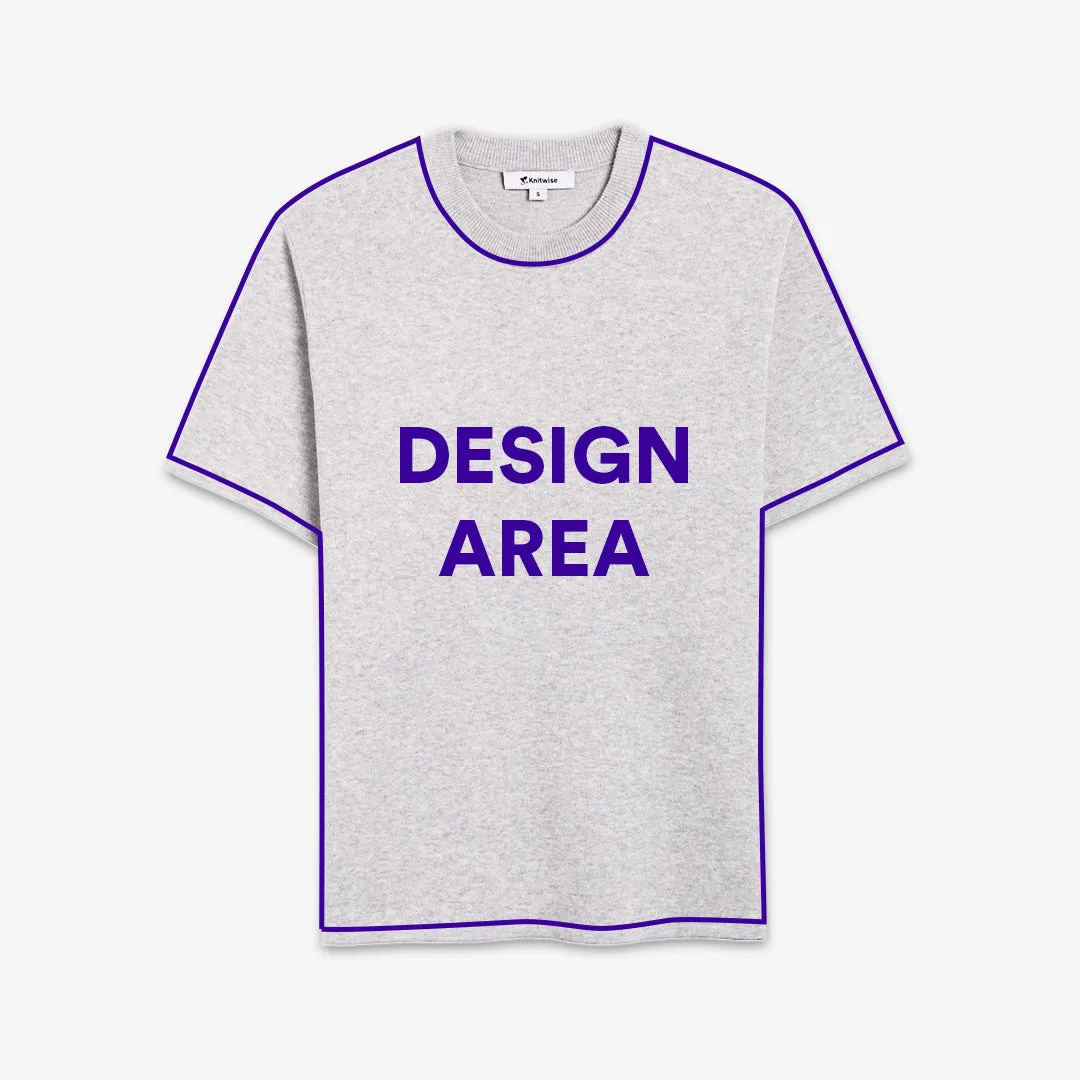 Custom Short Sleeve Crewneck Sweater with Any Idea You have