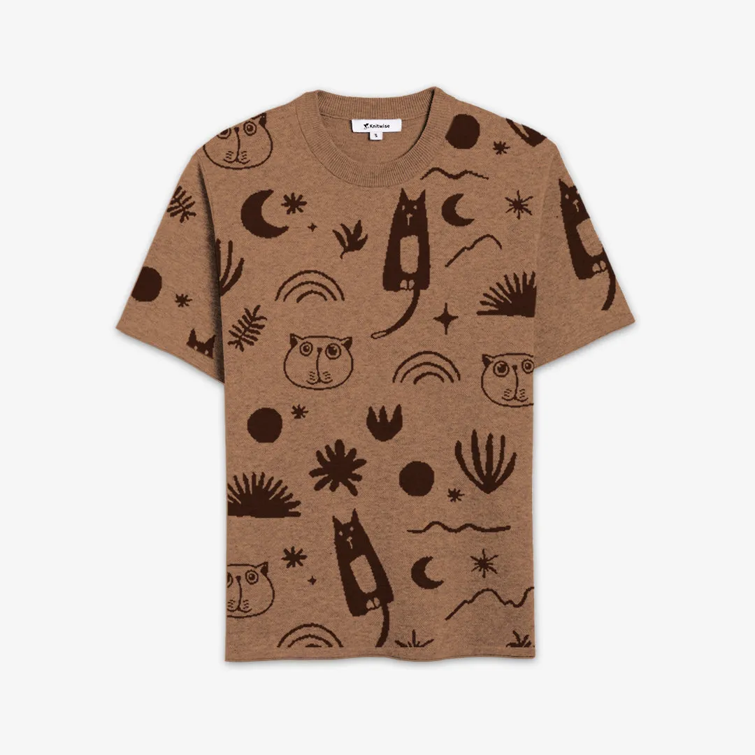 Custom Short Sleeve Crewneck Sweater with Any Idea You have