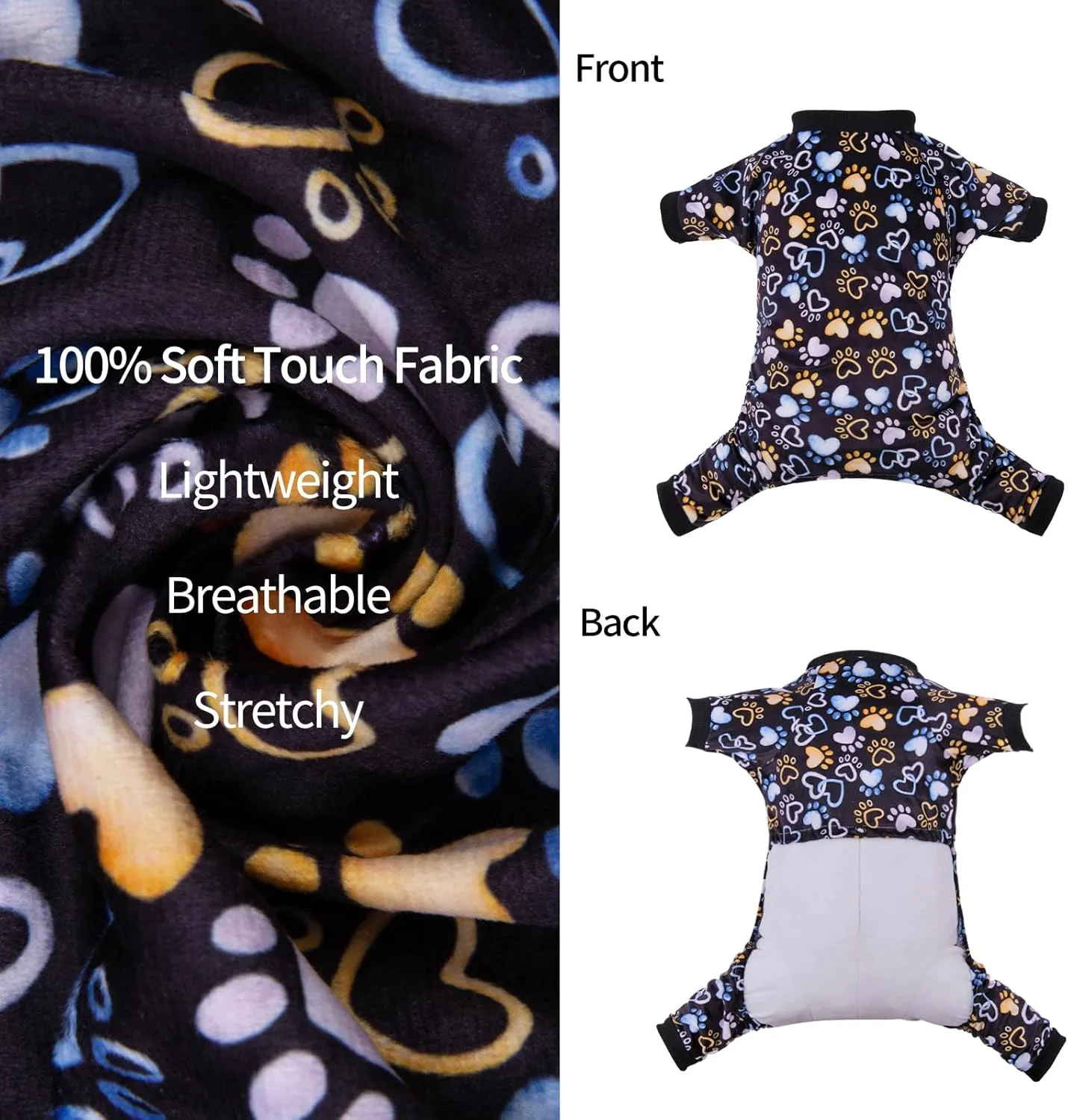 CuteBone Dog Pajamas Costumes Fleece Pet Clothes Puppy Onesie Winter Holiday Cute Cat Jammies Keep Your Pet Warm in The Cold Weather P220XS