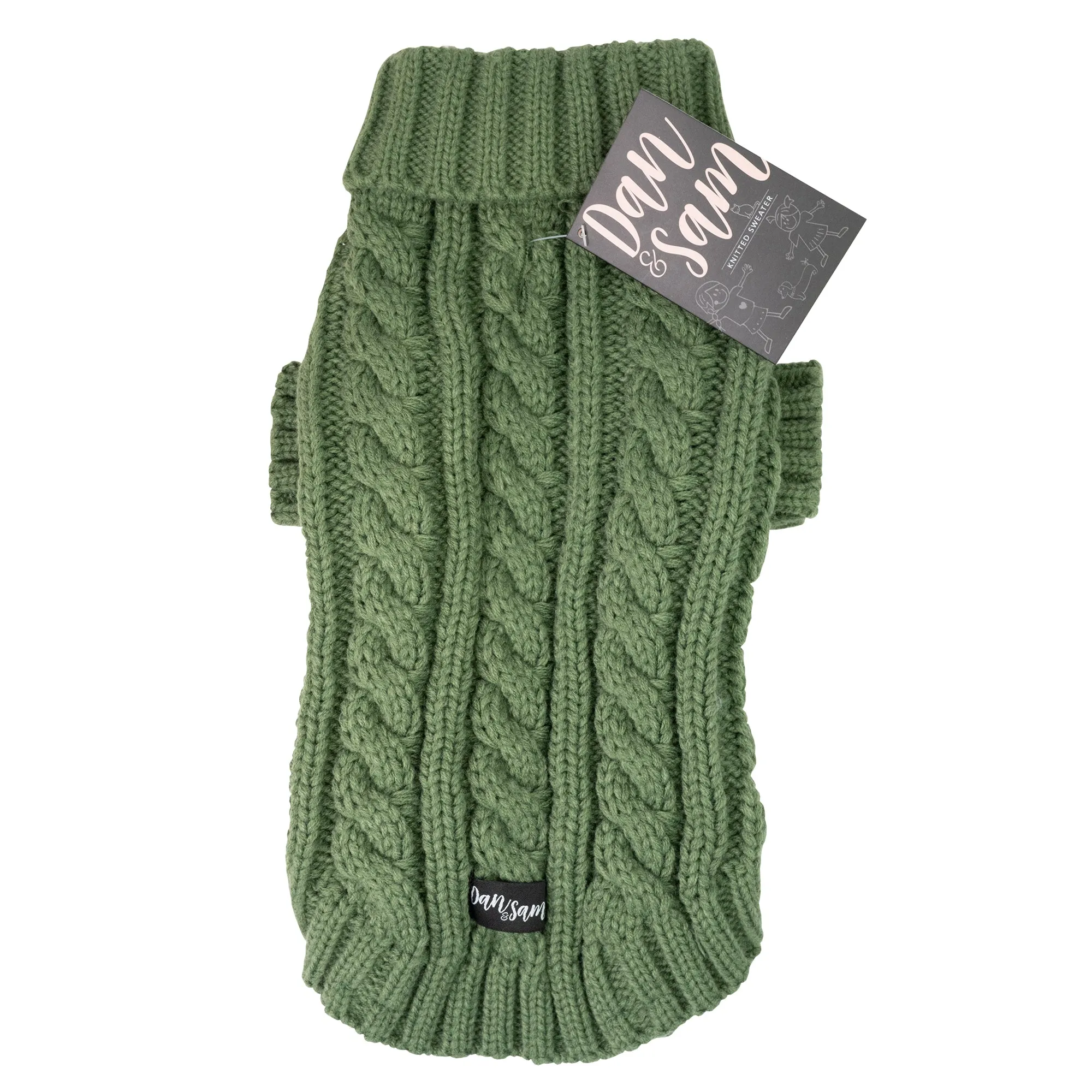 Dan & Sam - Knitted Sweater (Olive Green) - 45cm