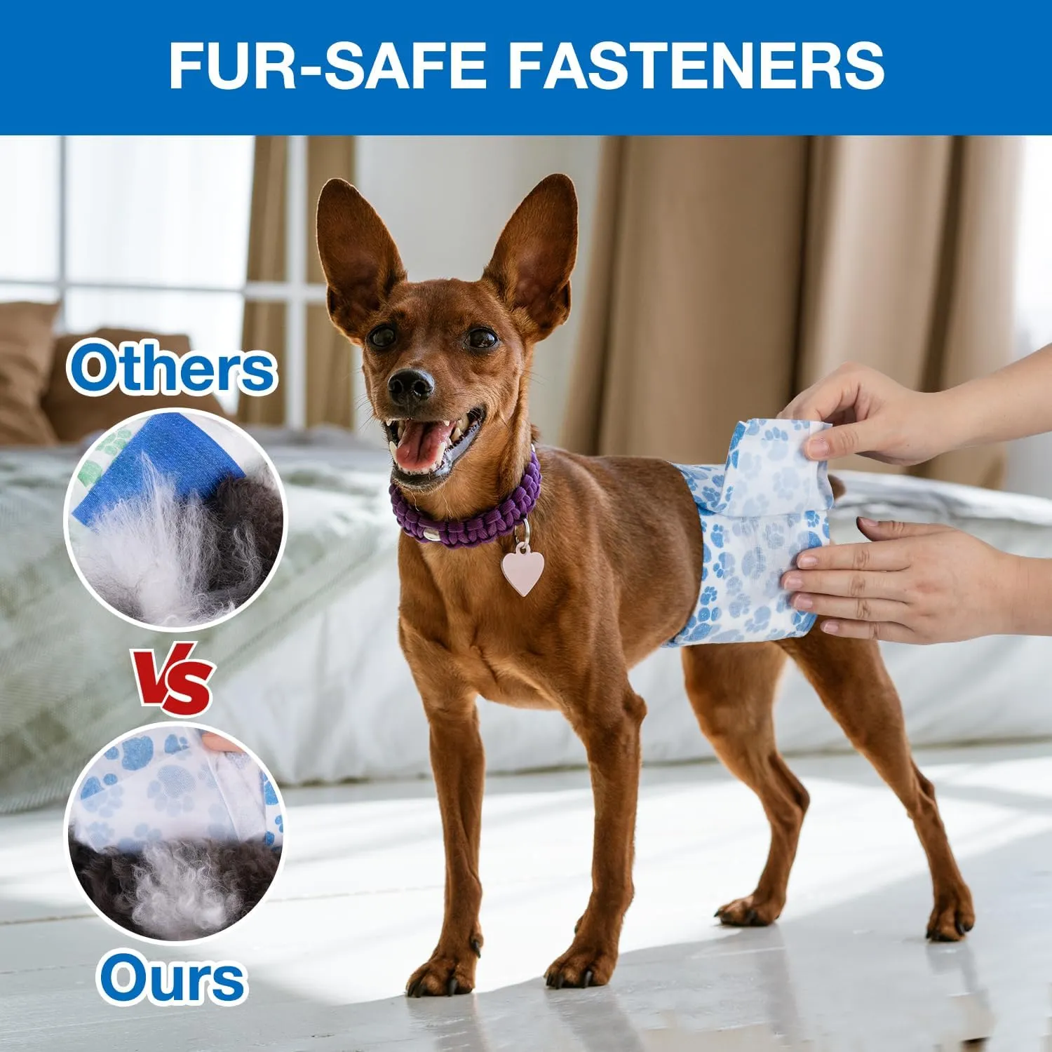 Dono Dog Diapers Male Disposable Male Dog Wraps 40ct Doggie Diapers Wetness Indicator Leak-Proof Dog Belly Wraps, Rapid-Dry Gel Technology Puppy Diapers for Excitable Urination Incontinence, XSmall