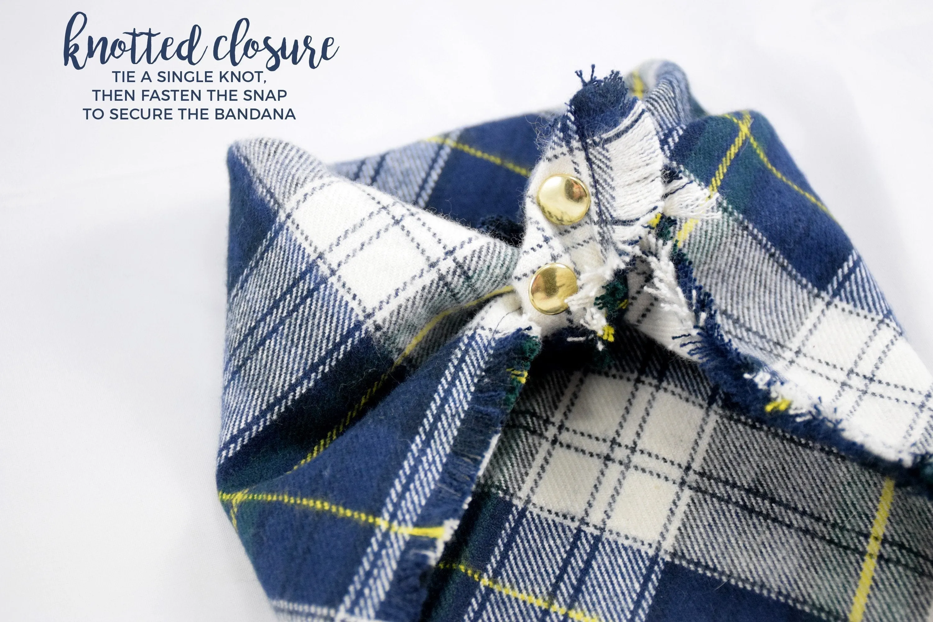 FALKIRK Reversible Cotton Dog Bandana - Snap/Tie On Cotton Scarf