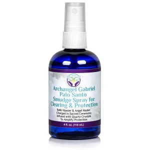 Heal The Masses Palo Santo Spray - Archangel Gabriel Smudge Spray for Clearing & Protection - Smokeless Aromatherapy Mist with Essential Oils - 4 Fluid Ounces