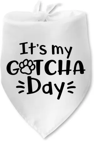 It's My Gotcha Day Mother Puppers Happy Adoption Day Dog Bandana Puppy Scarf Bibs Photo Props Accessories for Pet Lovers Gifts