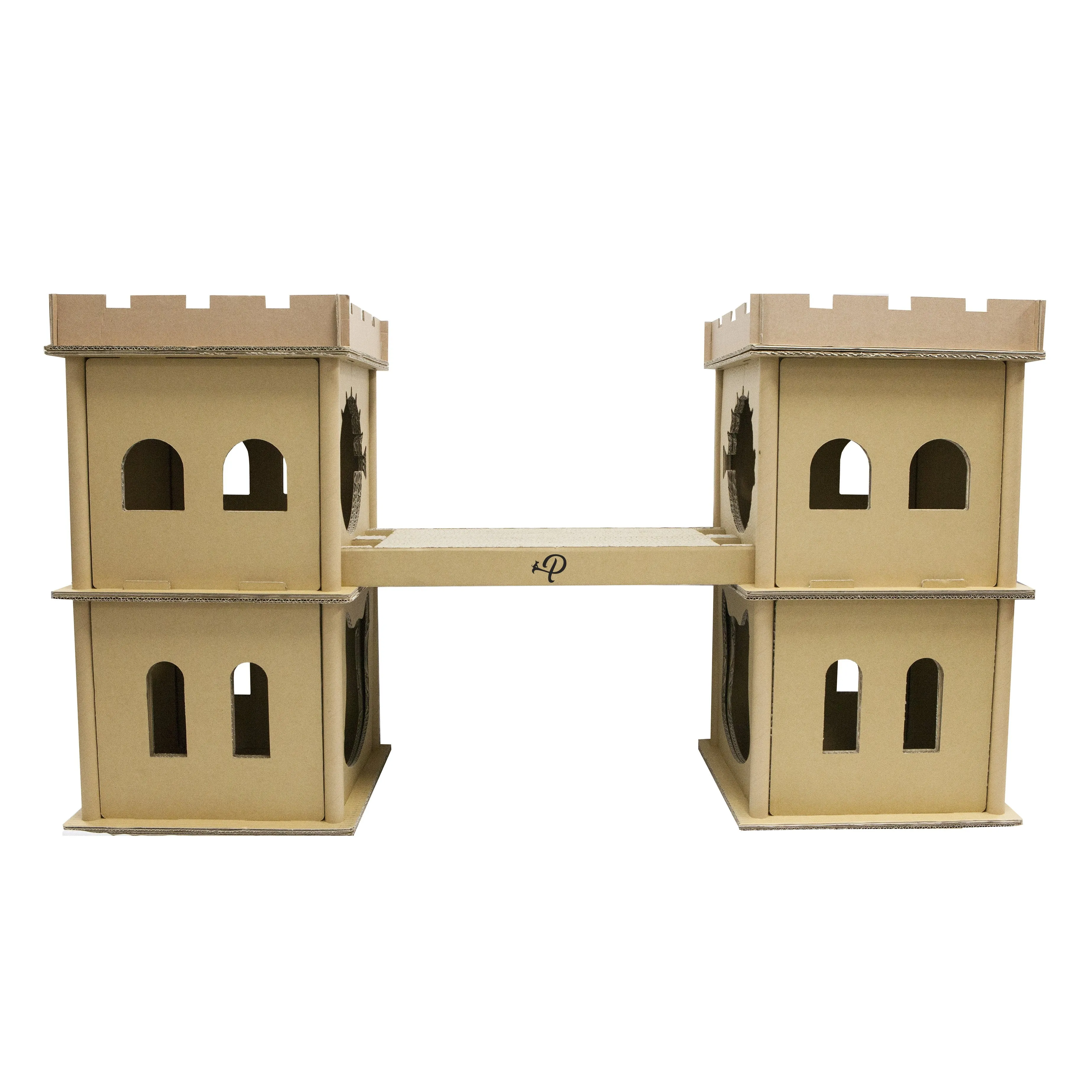 London Bridge Cat House: Safe, Sustainable, Fun, Non-Toxic, Sturdy, Easy Assembly, Eco-Friendly, 3 Levels, Multiple Scratch Boards, SUPPORTS UP TO 35 LBS