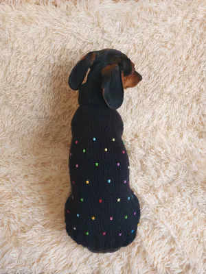 Pet Clothes Rainbow Beaded Jumper Dog Party Sweater Dog Photo Shoot Clothes