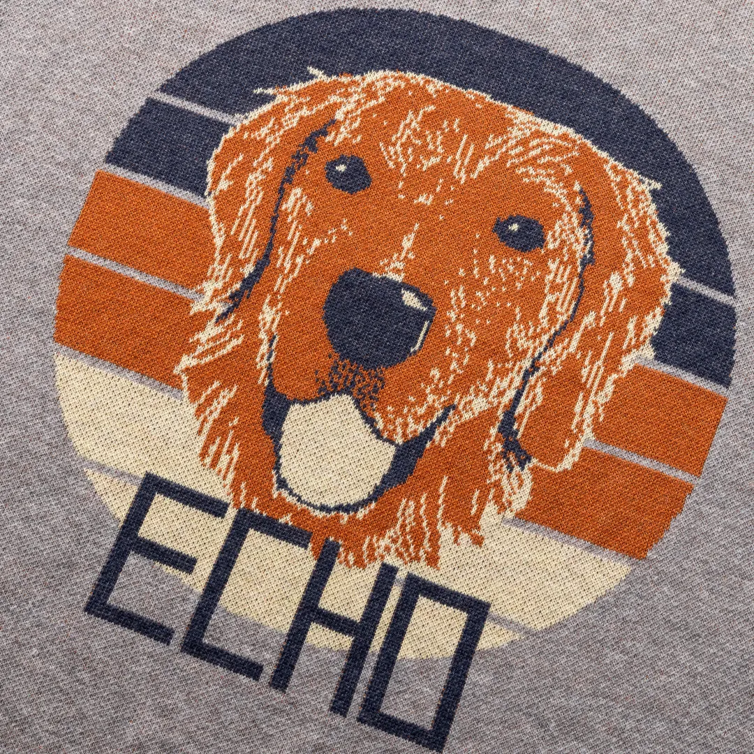 Pet Portrait with Retro Sunset Background