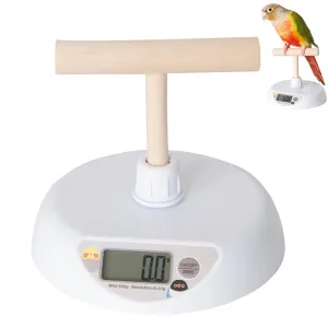 Pet Scale for Birds, Parakeet Weight Scale, HD Backlit Display Capacity 1.1lbs(500g) High Accuracy 0.1g Scale Easy Install Bird Training Stand and Perch Designed for Small Birds & Reptiles