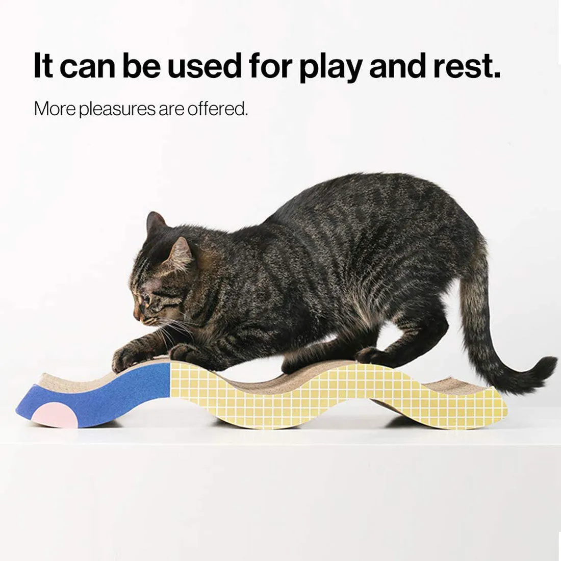 Pidan Cat Kitten Triangle Scratching Post Corrugated Cardboard Scratcher Board Wave