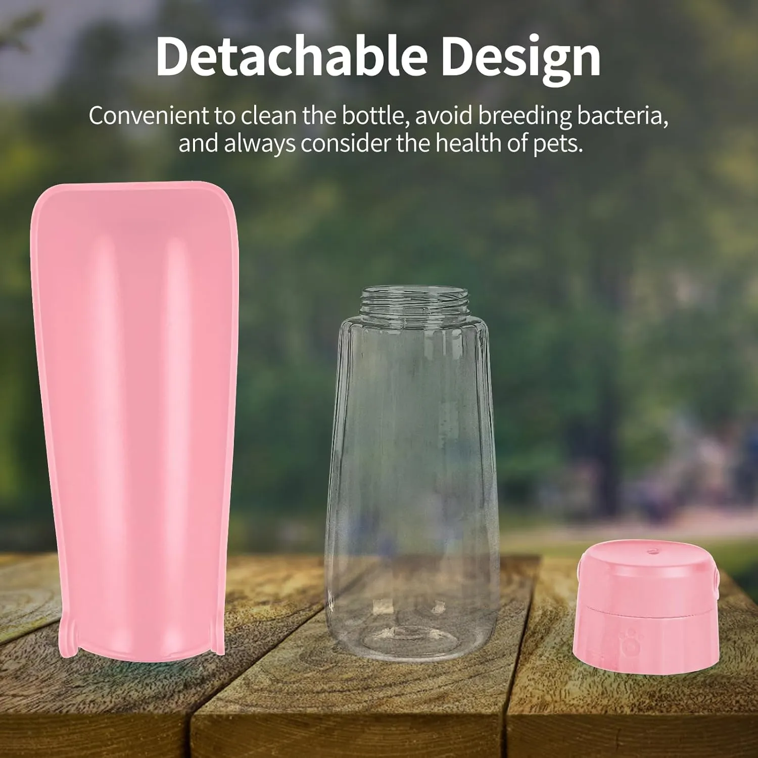 Portable Dog Water Bottle, Leak Proof Travel Puppy Water Dispenser for Hiking, Walking, and Outdoor Adventures, Travel Water Bowl for Pets, Dog Stuff Accessories(19OZ)