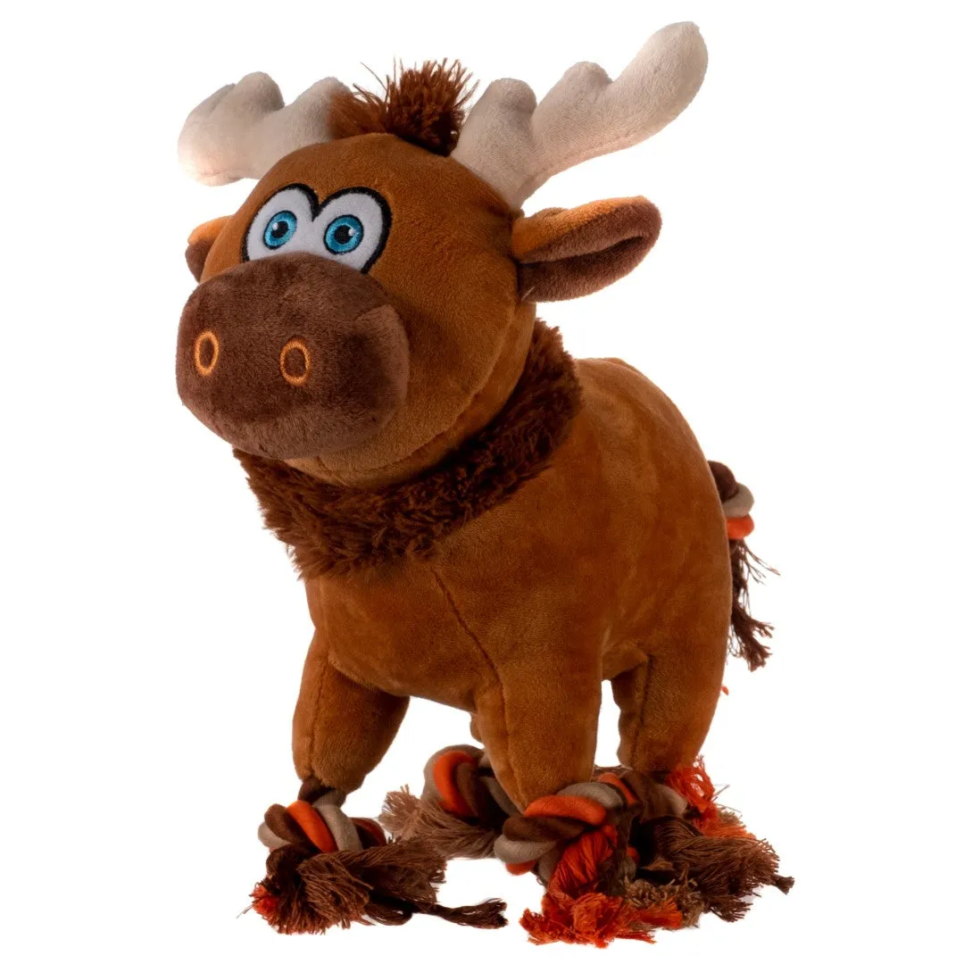 Pronk! Pets, A 5-Pack Assortment of Soft Plush Squeaky Rope Pet Toys, Great for All Breeds