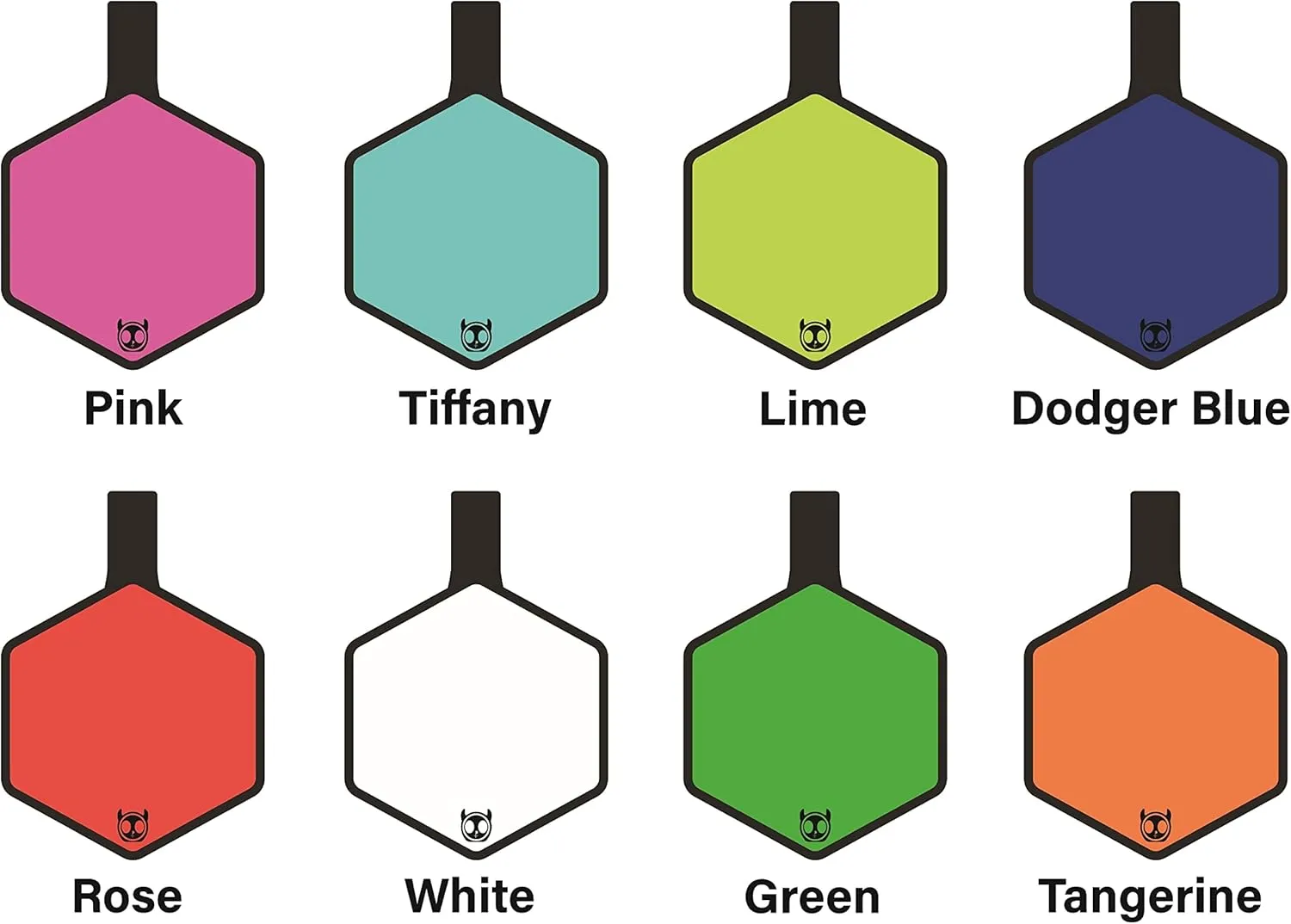 Silicone Silent Dog Tag Personalized with 5 Lines of Custom Deep Engraved Durable Soundless Pet ID Name Tag Hexagon Designer Pink
