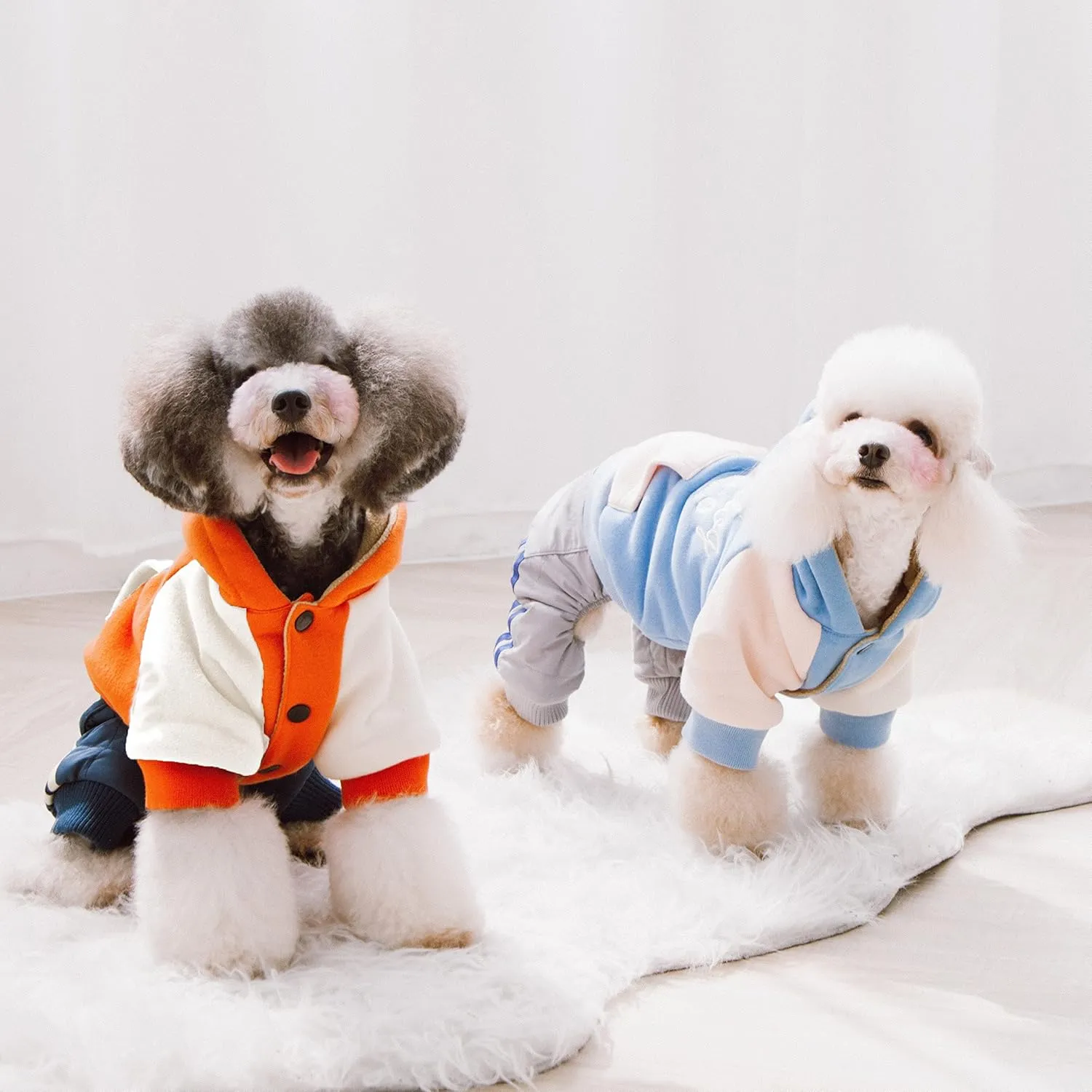 Touchdog Heritage Premium Cotton Hooded Dog Sweater with Accented Bridge Pockets on The Dog Hoodie - Pet Sweater Featuring snap enclosures and Reversible Sherpa for Added Warmth