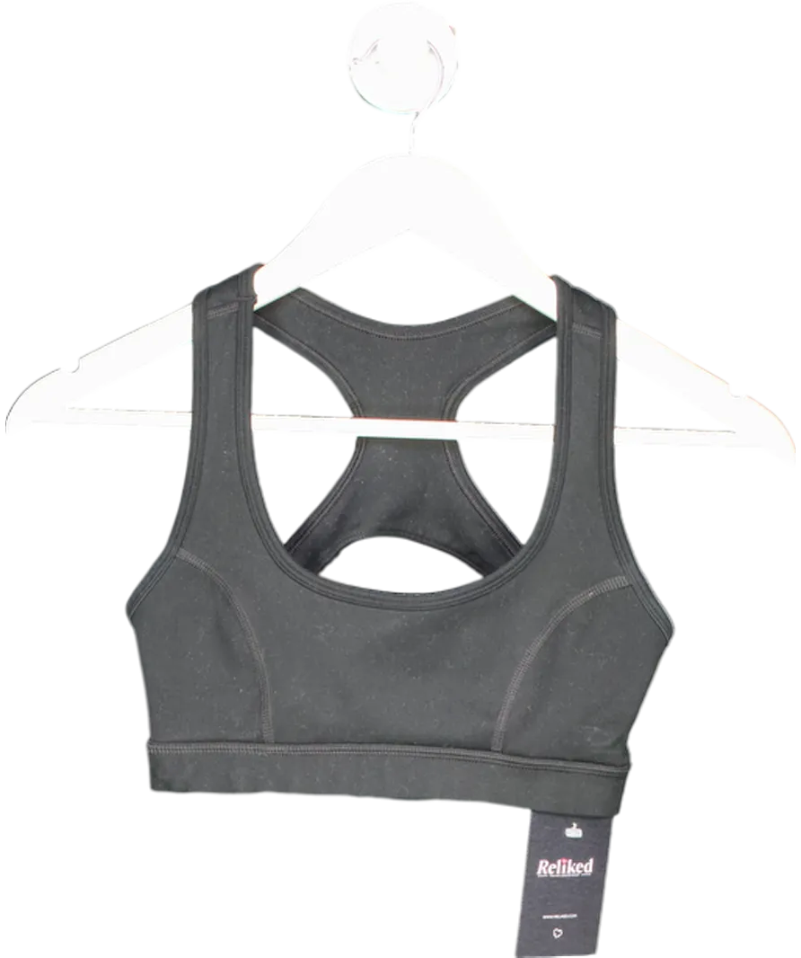 Wolf & Whistle Black Sports Bra UK 8
